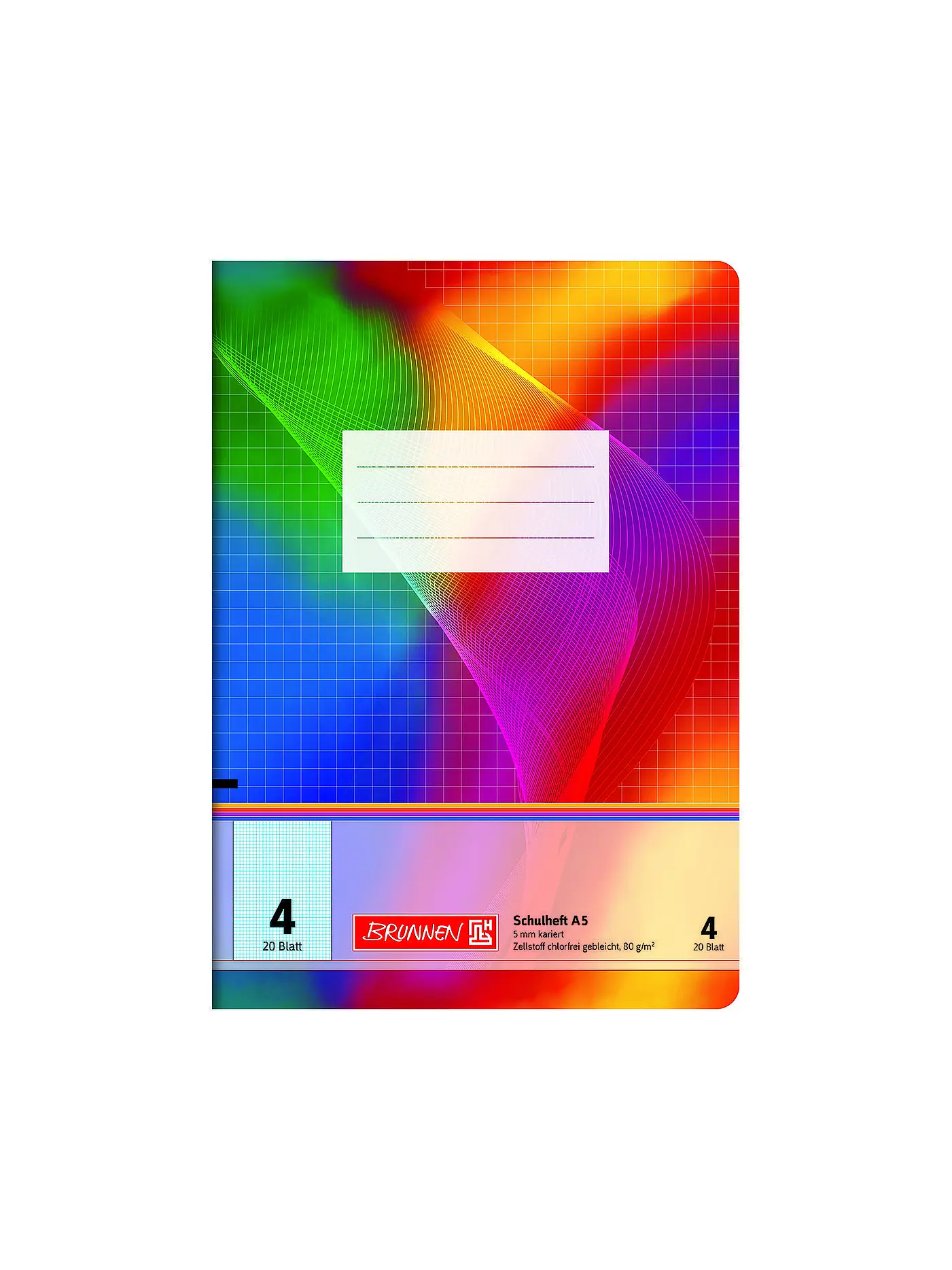 BRUNNEN VERLAG | Heft A5 Kariert 5mm 20 Blatt | 